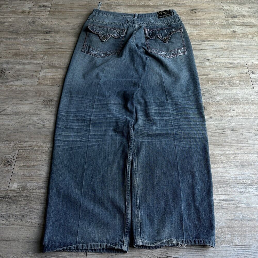 Baggy Wide Leg Old Skool Southpole Styl Y2K Denim Skater Vintage Jeans 36x30